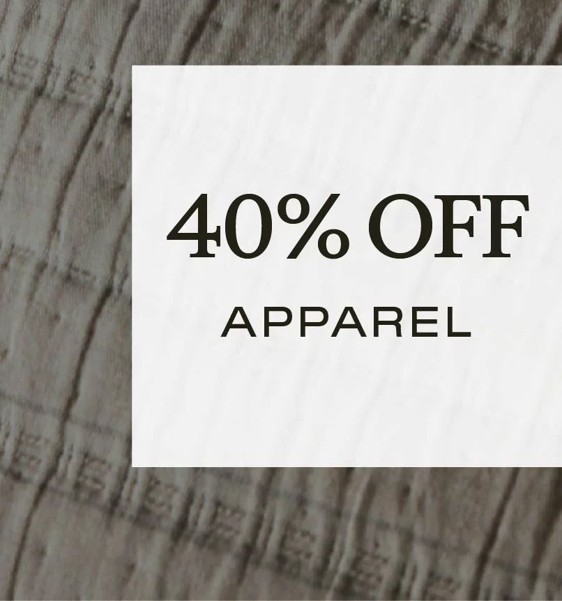 40% off apparel