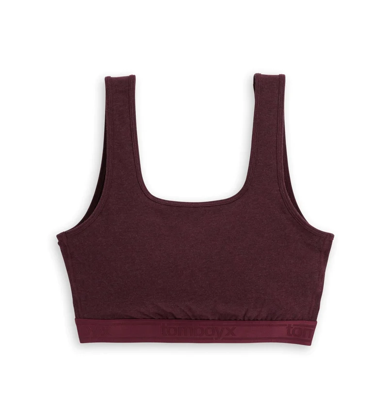 Image of Straight Up Soft Bra - Black Cherry Heather