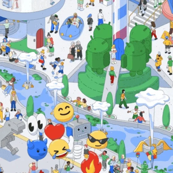 an illustration of Google's 'Most Searched Playground'