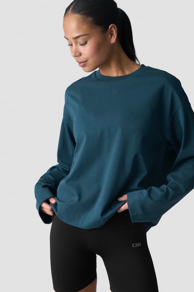 Image of Everyday Relaxed Long Sleeve Dark Dusty Teal