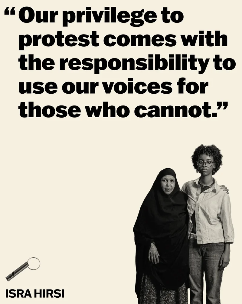 “Our privilege to protest comes with the responsibility to use our voices for those who cannot.” —Isra Hirsi, one of the activist voices featured in our new book, “Protest: Respect It. Defend It. Use It.”