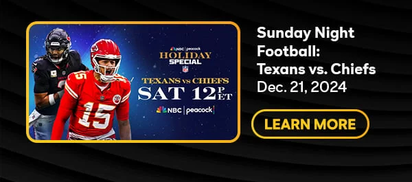 Sunday Night Football: Texans vs. Chiefs, Dec. 21, 2024
