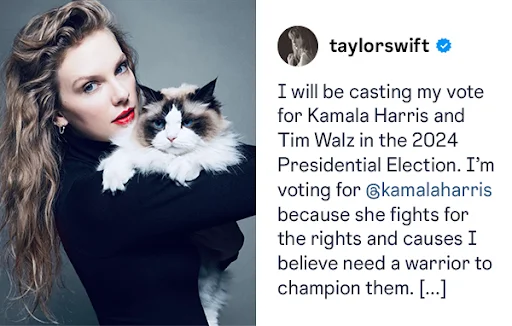 Screenshot of Taylor Swift Post on Instagram Screenshot of Taylor Swift Post on Instagram