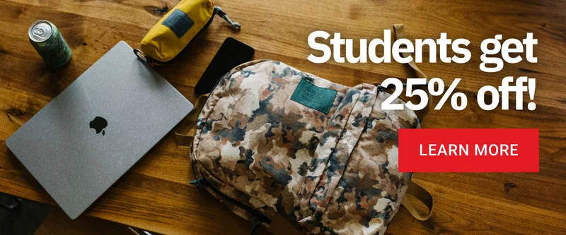 STUDENTS GET 25% OFF