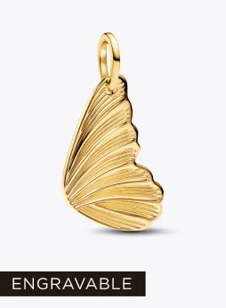 Engravable Butterfly Wing Tag Pendant