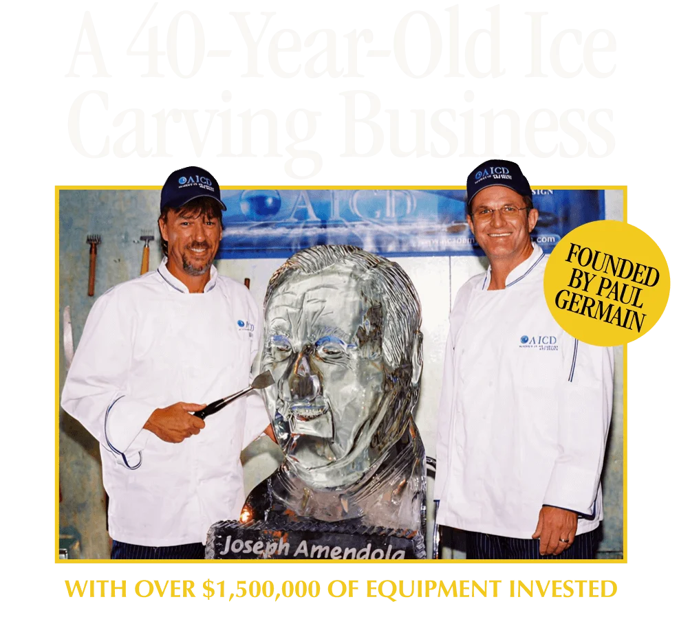 a 40-year-old ice carving business