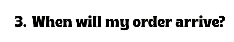 Shipping Information