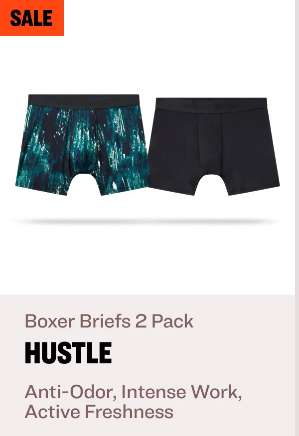 sale Boxer Briefs 2 Pack Hustle Anti-Odor, Intense Work, Active Freshness