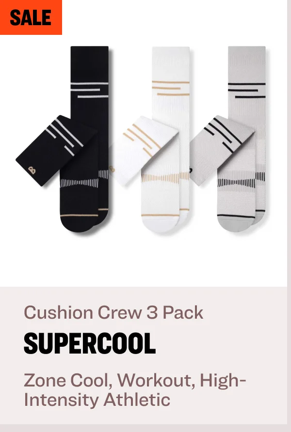 sale Cushion crew 3 pack supercool Zone cool, workout, High-Intensity athletic