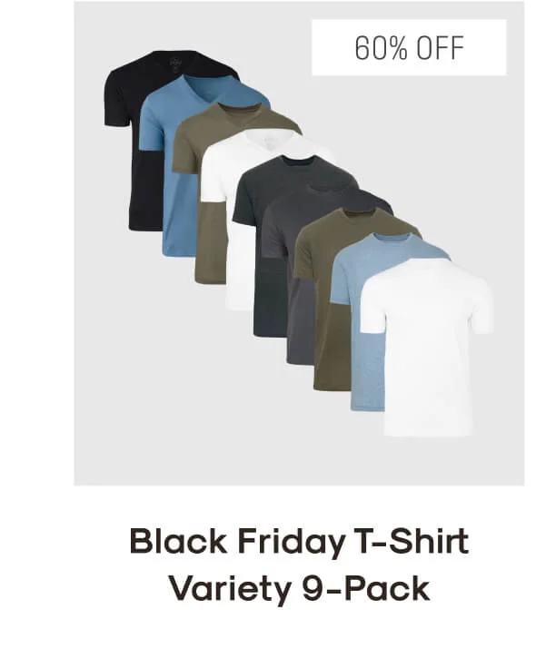 black friday t-shirt variety 9pack