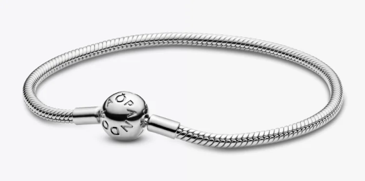 Pandora Moments Heart Clasp Snake Chain Bracelet