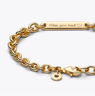 Engravable Bar Link Bracelet