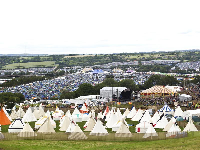 Camping sites at Glastonbury Festival 2011