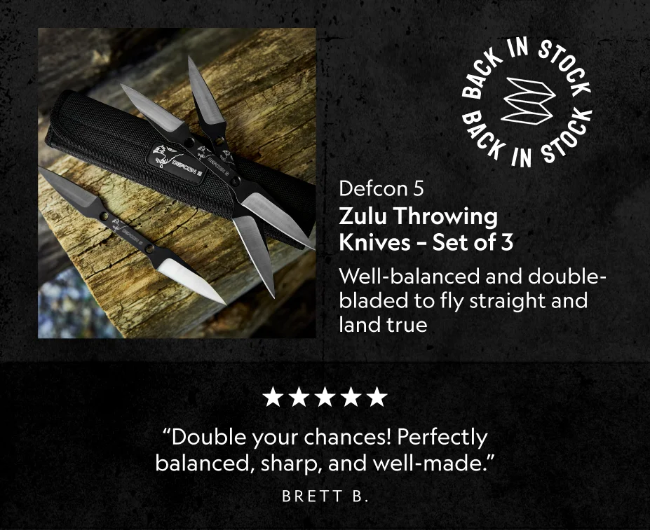 Double Bladed Zulu Throwing Knives – Set of 3