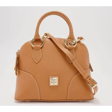 Dooney & Bourke Lucca Pebble Leather Satchel with Crossbody Strap