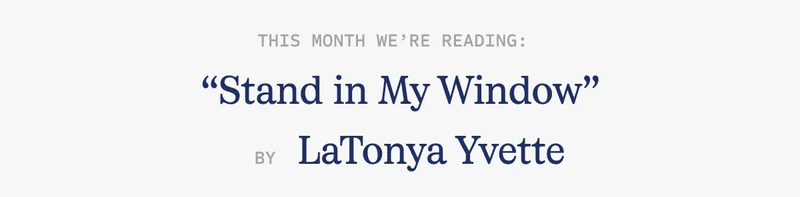 This month we're reading