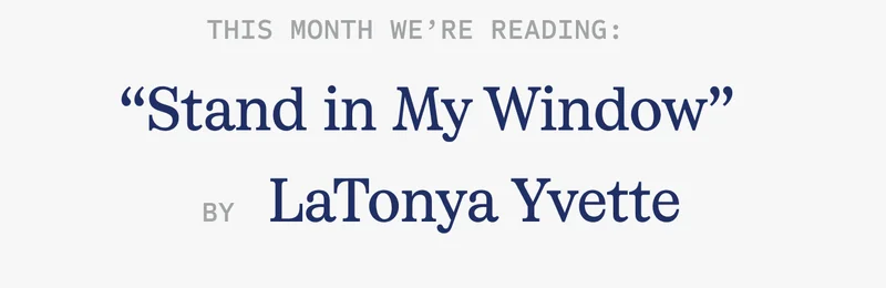 This month we're reading