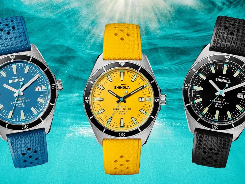 The Shinola Duck 1040 dive watch.