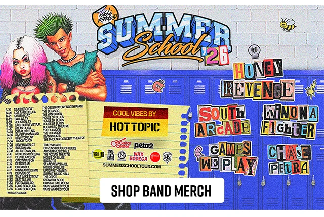 HT and Summer School 2026 Festival. Shop Band Merch
