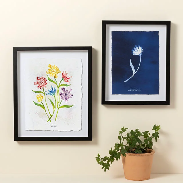 Your Name in Flowers Art Print