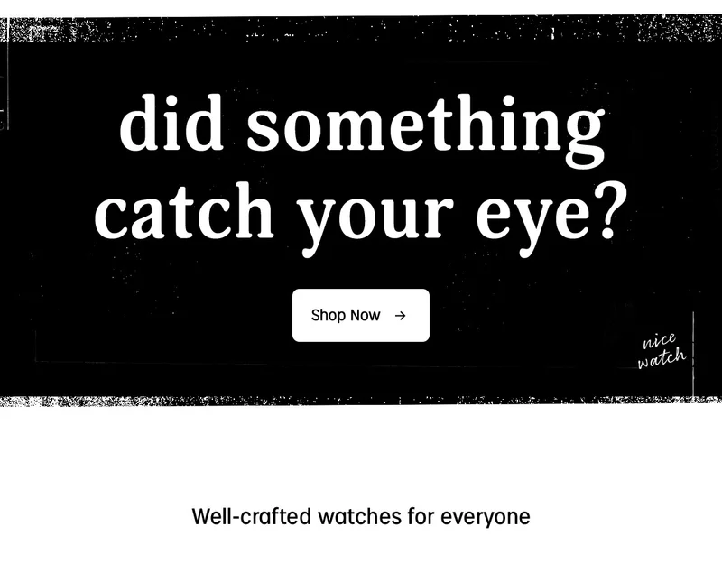 did something catch your eye? | Shop Now | Well-crafted watches for everyone