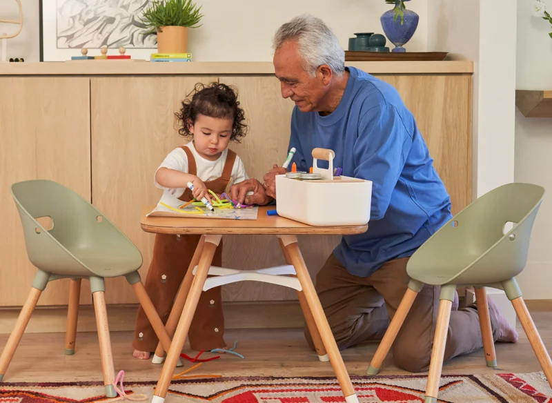 Lalo has lots of great products for children, with clean lines and simple colors. My toddler is particularly enamored with this set—she loves having a table and chairs of her very own...