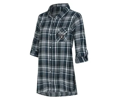NFL Officially Licensed Women's Plaid Shirt w/ Rhinestones