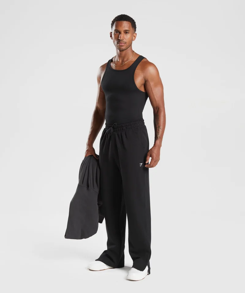 REST DAY TRACK PANTS - BLACK.