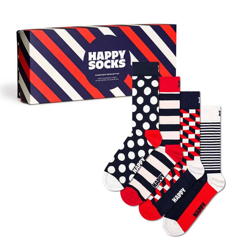 4-Pack Classic Navy Socks Gift Set