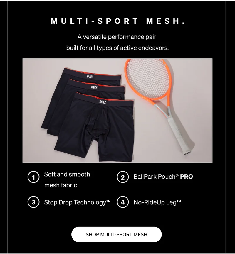 Multi-Sport Mesh.