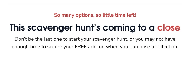 This scavenger hunt's coming to a close