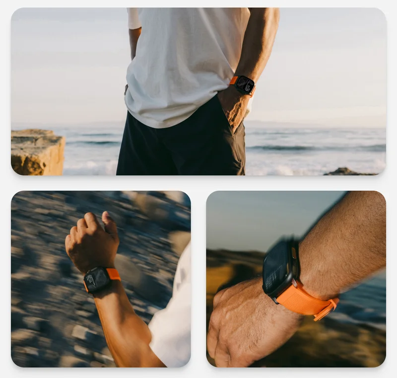 Designed to Keep Up. Ultra Orange Rugged Band. From its tough yet comfortable FKM to its breathable ribbed design, Rugged Band has everything you need to power through your workout. And in Ultra Orange, it gives your Apple Watch a bold, stand-out look. Shop Now.