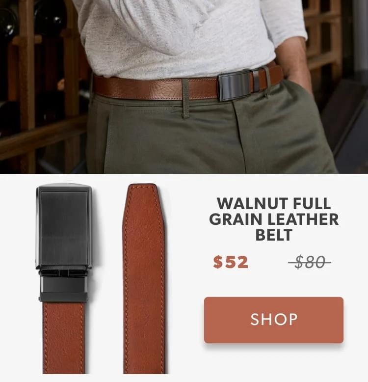 Walnut Full Grain Belt