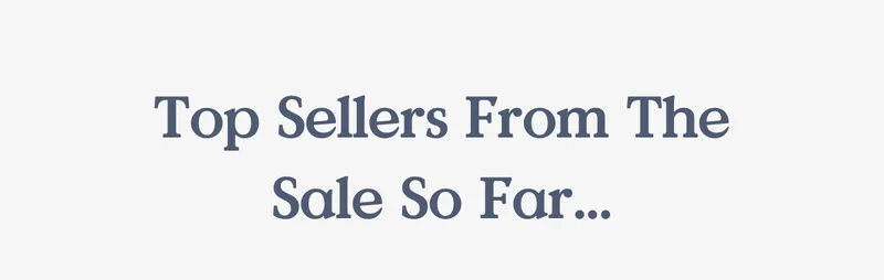 Top Sellers From The Sale So Far