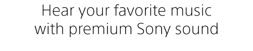 Hear your favorite music with premium Sony sound