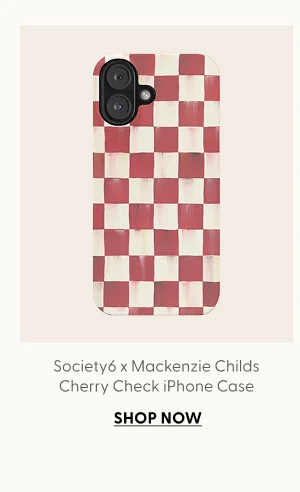 Society6 x Mackenzie Childs Cherry Check iPhone Case