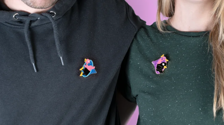 Friendship Wormhole Enamel Pins Set