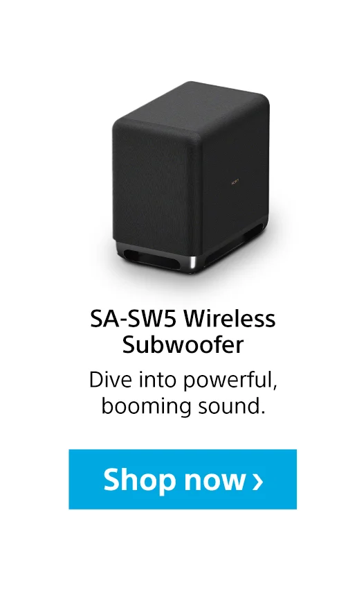 SA-SW5 Wireless Subwoofer | Dive into powerful, booming sound. | Shop now