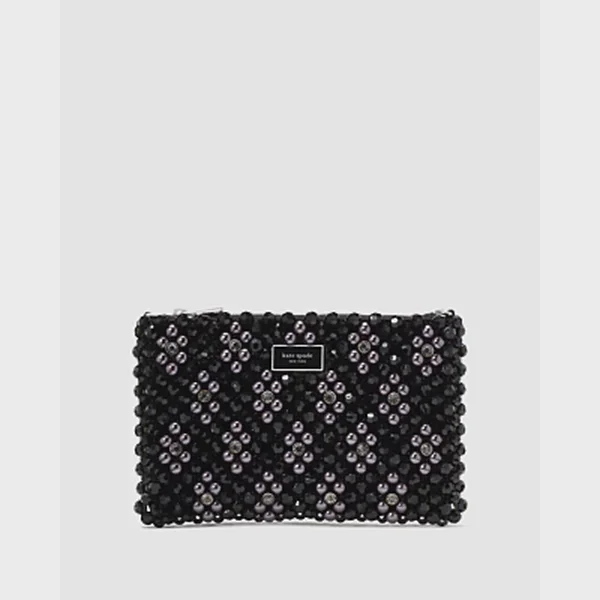 Purl Flower Beaded Mini Shoulder Bag