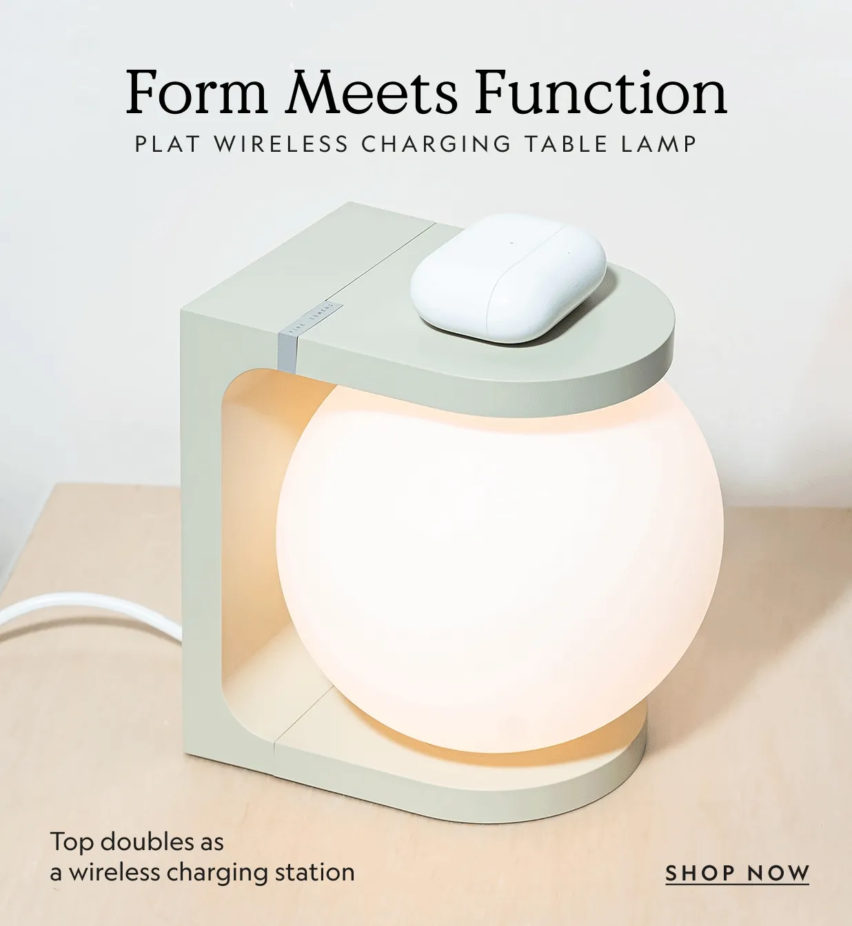 Plat Wireless Charging Table Lamp