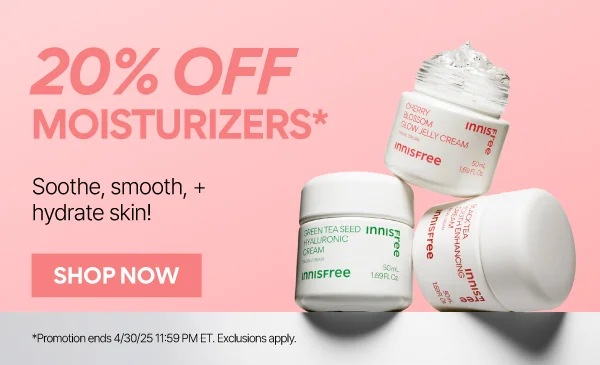 20% OFF MOISTURIZERS