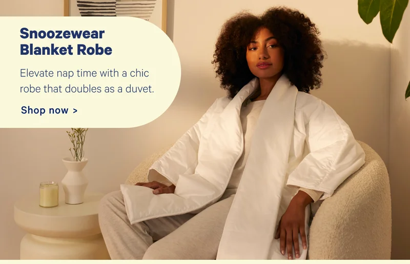 Snoozewear Blanket Robe; Elevate nap time with a chic robe that doubles as a duvet.