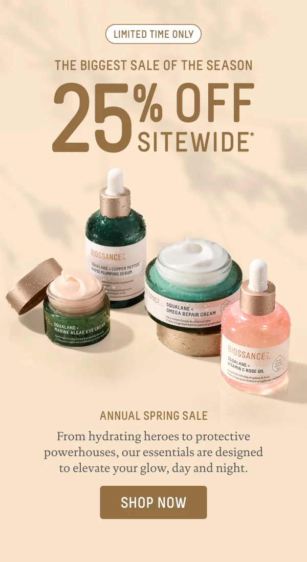 Biggest Sale Of The Season 25% Off Sitewide
