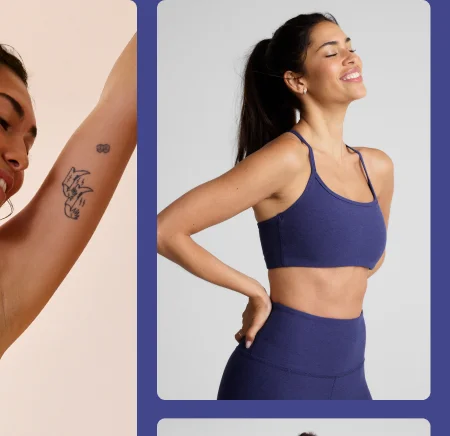 Spacedye Slim Racerback Bra in Eternal Blue Heather