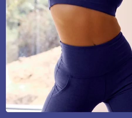 Spacedye High Waisted Practice Pocket Bootcut Pant in Eternal Blue Heather