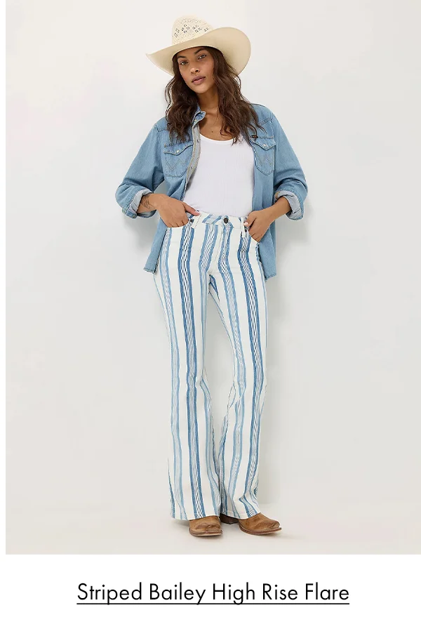 Striped Bailey High Rise Flare