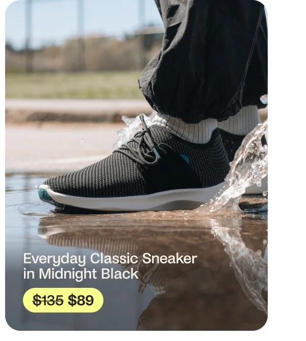 Everyday Classic Sneaker in Midnight Black