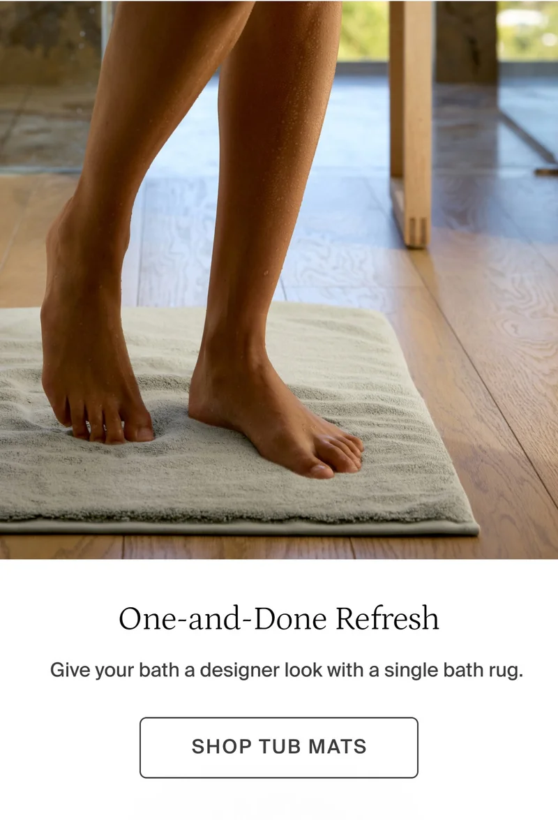 Give your bath a designer look with a single bath rug. Shop tub mats.