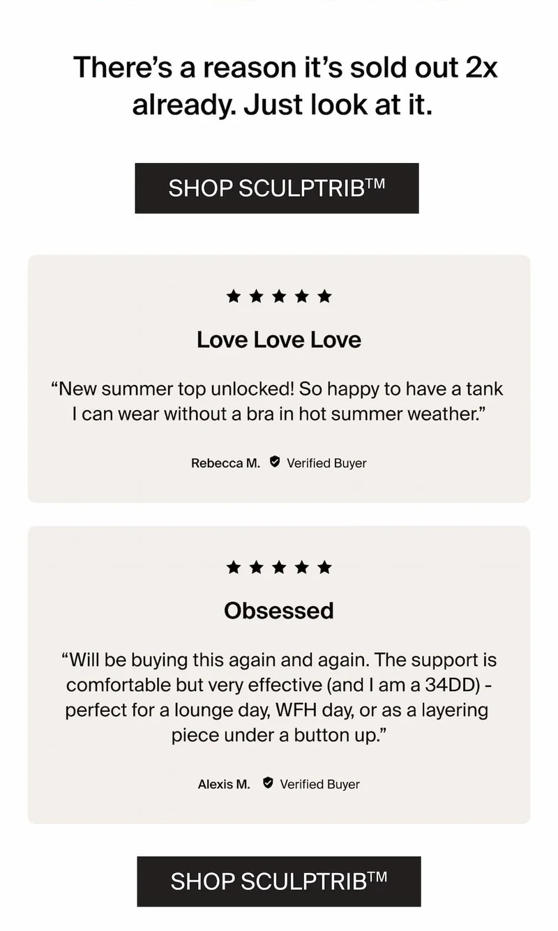 There's a reason it's sold out 2x already. Just look at it. SHOP SCULPTRIB