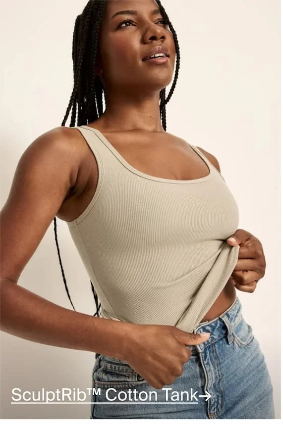 SculptRib™ Cotton Tank→